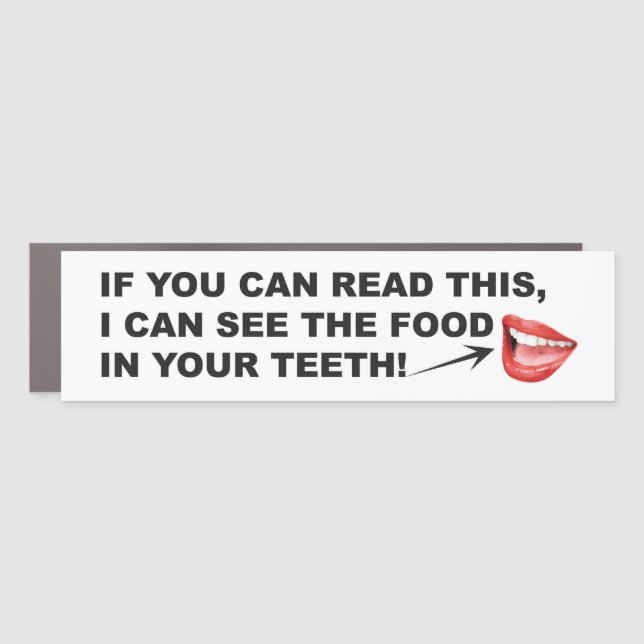 Too Close Car Magnet (Front)