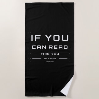 Too Close Eye Exam on Beach Towel