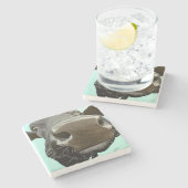 'Too Close For Comfort' Stone Coaster (Side)