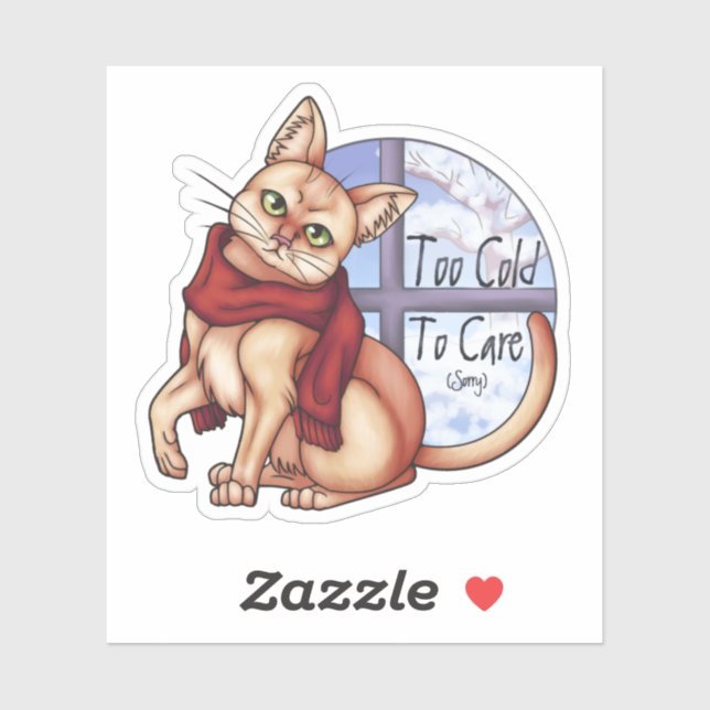 Too Cold To Care Sticker (Sheet)