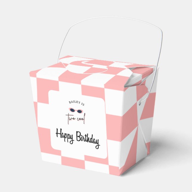 Too Cool 2nd Birthday Favor Box (Front Side)