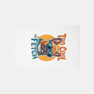 Too Cool for Fetch French Bulldog Vintage Sunglass Rug