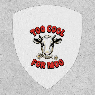 Too Cool For Moo Funny Cow Vintage Shirt Design_1 Patch