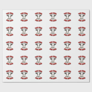 Too Cool For Moo Funny Cow Vintage Shirt Design_1 Wrapping Paper