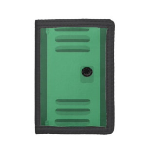 Too Cool For School Green Locker Fun Tri-fold Wallet