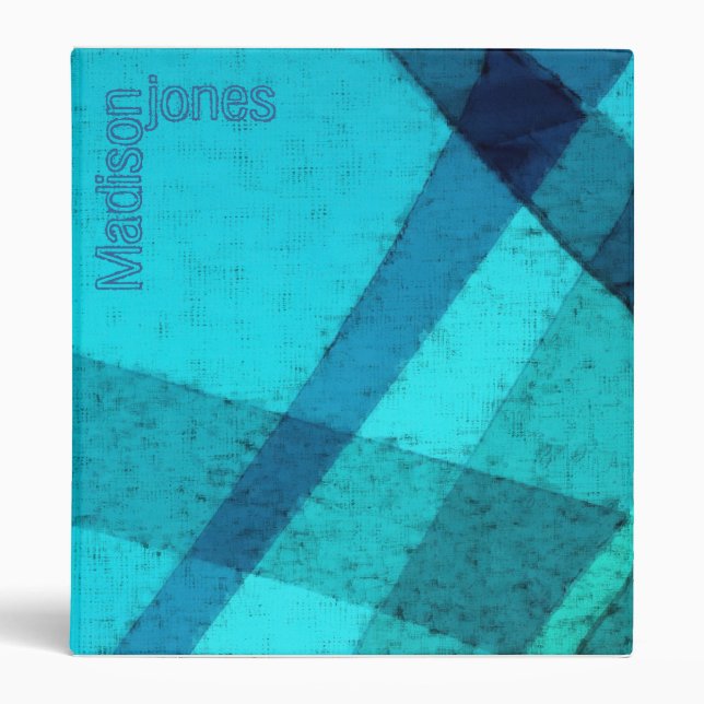 Too Cool for School Plaid Grunge Binder (Front)