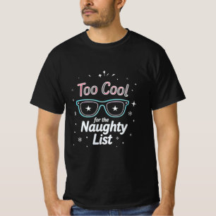 Too Cool for the Naughty List Modern Neon Christ T-Shirt