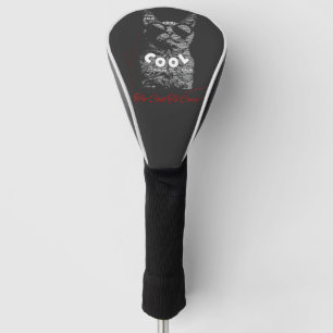 Too Cool To Care Cat Typography Golf Head Cover