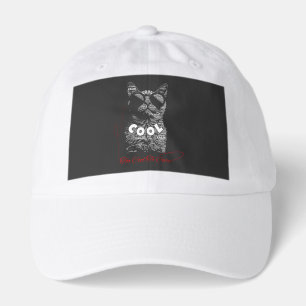 Too Cool To Care Cat Typography Hat