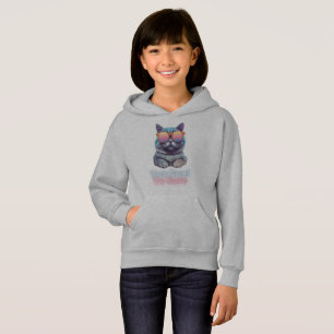 Too Cool to Care Stylish Chill Cat Hoodie