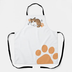 Too Cool to Care, Too Lazy to Move – Relaxing Cat Apron