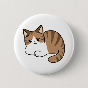 Too Cool to Care, Too Lazy to Move – Relaxing Cat Button