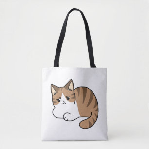 Too Cool to Care, Too Lazy to Move – Relaxing Cat Tote Bag