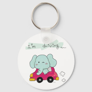 too cute blue elephant keychain