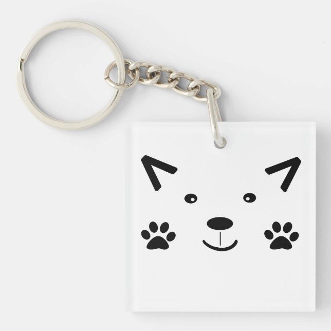 Too Cute Cat Keychain (Front)