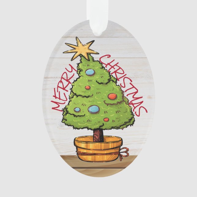 TOO CUTE Christmas Tree Ornament (Front)