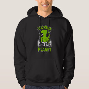 Too Cute For This Planet Conspiracy Alien Alien Hoodie