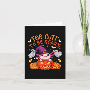 Too Cute Funny Joke Scary Halloween Axolotl Cospla Card