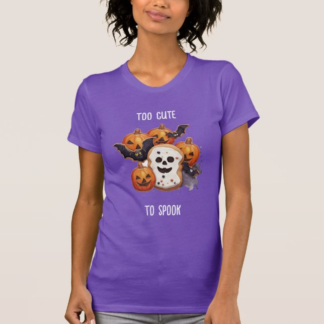 Too Cute Halloween Cookies To Spook T-Shirt (Front)