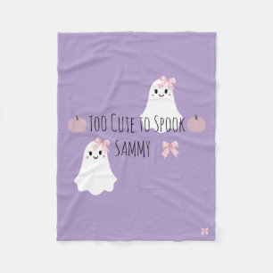 Too Cute Halloween perzonalized Baby Blanket