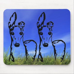 Too Cute Italian Greyhound Mouse Pad