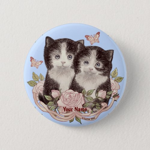 Too Cute Kittens  custom name  Button