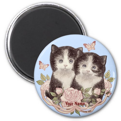 Too Cute Kittens  custom name  Magnet