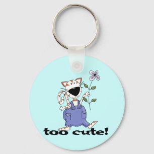 Too Cute Kitty Cat Tshirts and Gifts Keychain