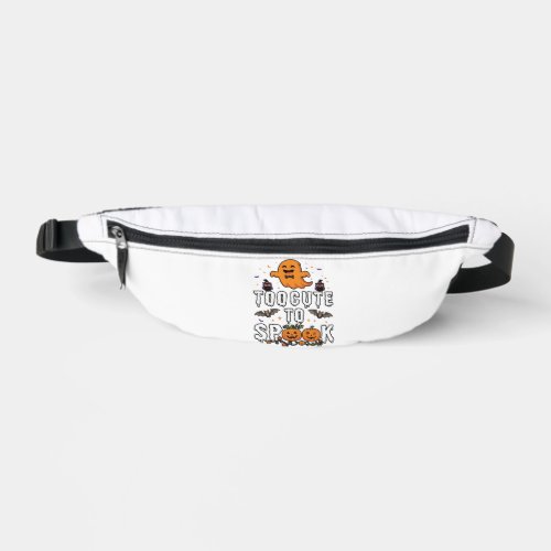 Too Cute Spook Halloween Orange Ghost Pumpkins Bat Fanny Pack