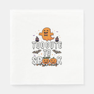 Too Cute Spook Halloween Orange Ghost Pumpkins Bat Napkins