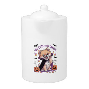 Too Cute to be Creepy Halloween Tee PNG Teapot