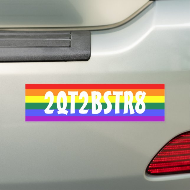 Too Cute To Be Straight 2QT2BSTR8 Car Magnet (In Situ)