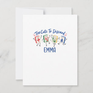 Too Cute To Discard Mahjong Custom Name Note Card