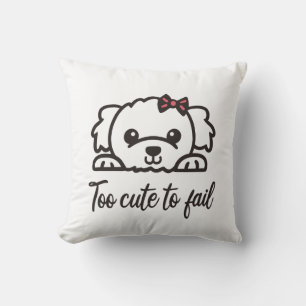 Too cute to fail(4) throw pillow
