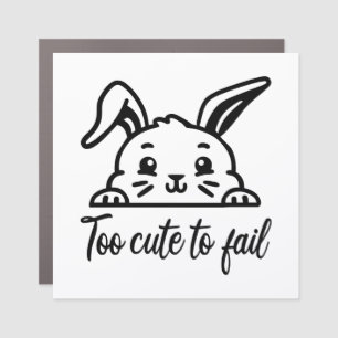 Too cute to fail car magnet