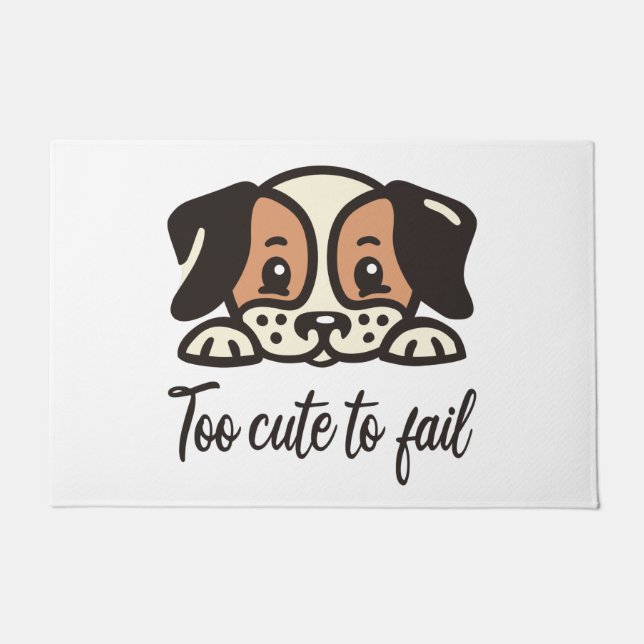 Too cute to fail doormat (Front)