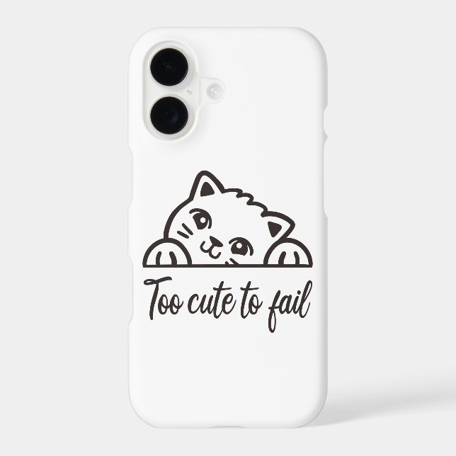 Too cute to fail iphone case (Back)