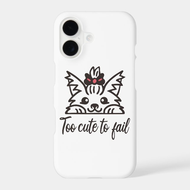Too cute to fail iphone case (Back)