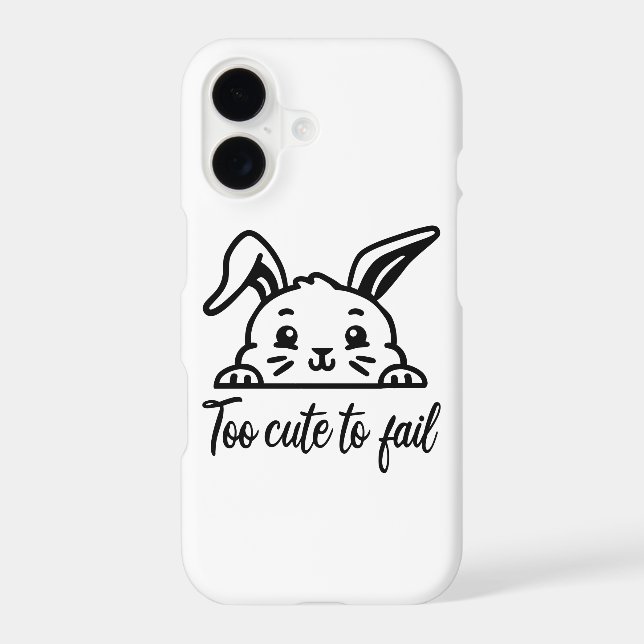 Too cute to fail iphone case (Back)
