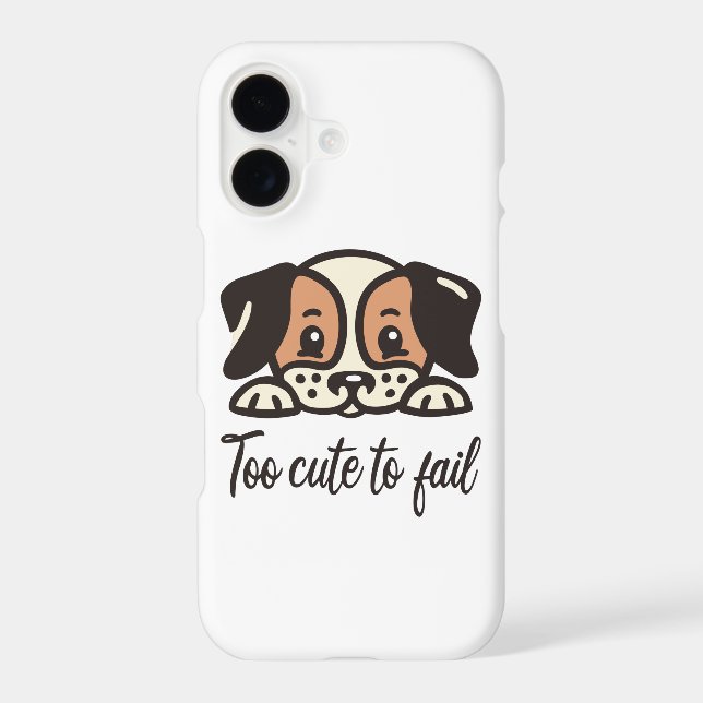 Too cute to fail iphone case (Back)