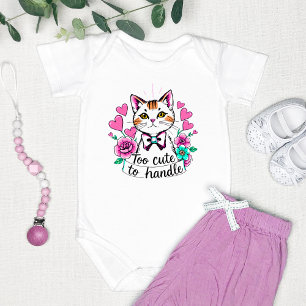 "Too Cute to Handle" Adorable Baby Bodysuit