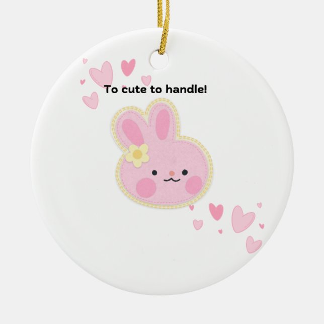 too cute to handle..... ceramic ornament (Front)