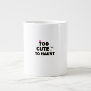 Too Cute To Haunt Cute Ghost Halloween Aesthetic Giant Coffee Mug