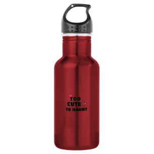 Too Cute To Haunt Cute Ghost Halloween Aesthetic Stainless Steel Water Bottle