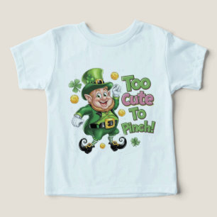 Too Cute to Pinch Playful Leprechaun St Patricks Toddler T-shirt