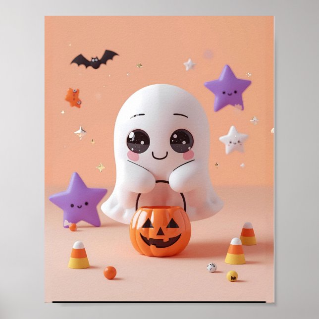 Too Cute to Spook – Adorable Ghost Poster (Front)