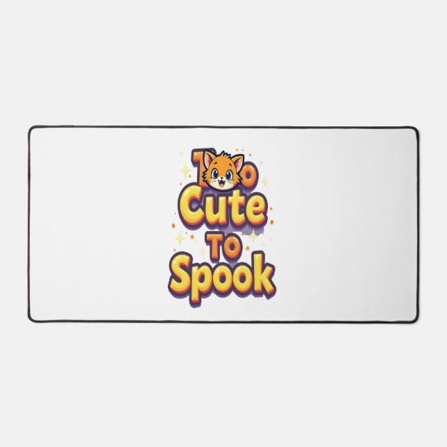 Too Cute To Spook Cat Desk Mat (Front)