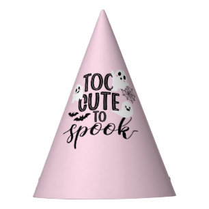 Too Cute to Spook Cute Ghost Pink Halloween Party Hat