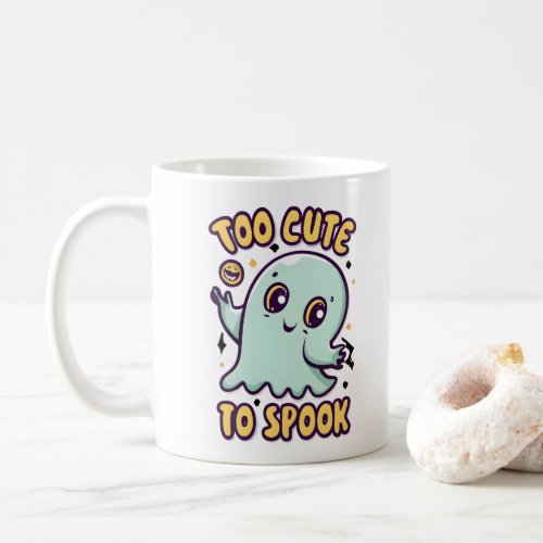 Too Cute To Spook Cute Halloween Ghost Coffee Mug