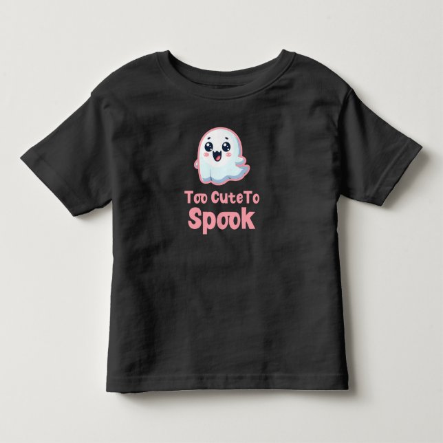 Too Cute To Spook, cute Halloween Kids Toddler T-shirt (Front)